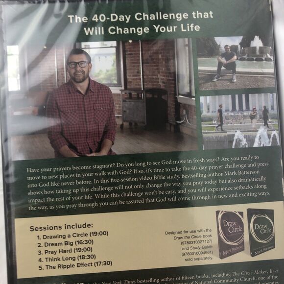 Bible Study DVD Draw the Circle Taking the 40 Day Prayer Challenge 5 Sessions - Picture 2 of 6